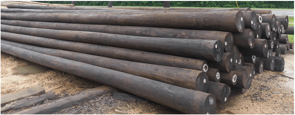 Pile of poles