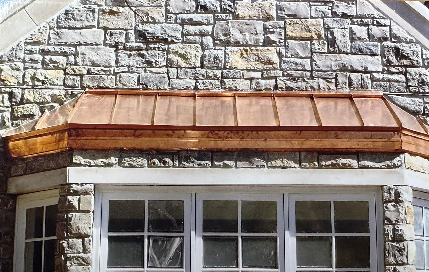 Copper standing seam roof