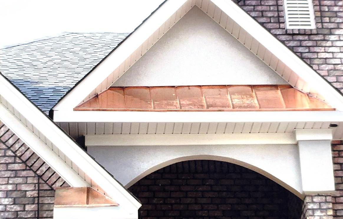 Copper standing seam roof