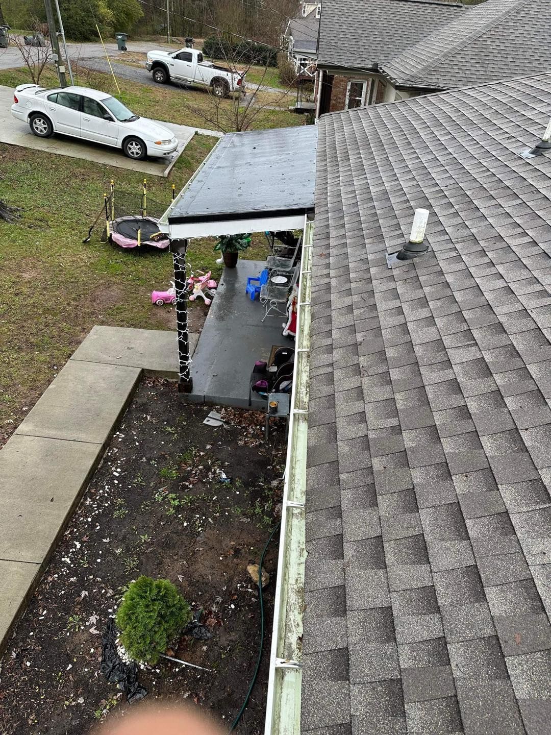 After gutter cleaning
