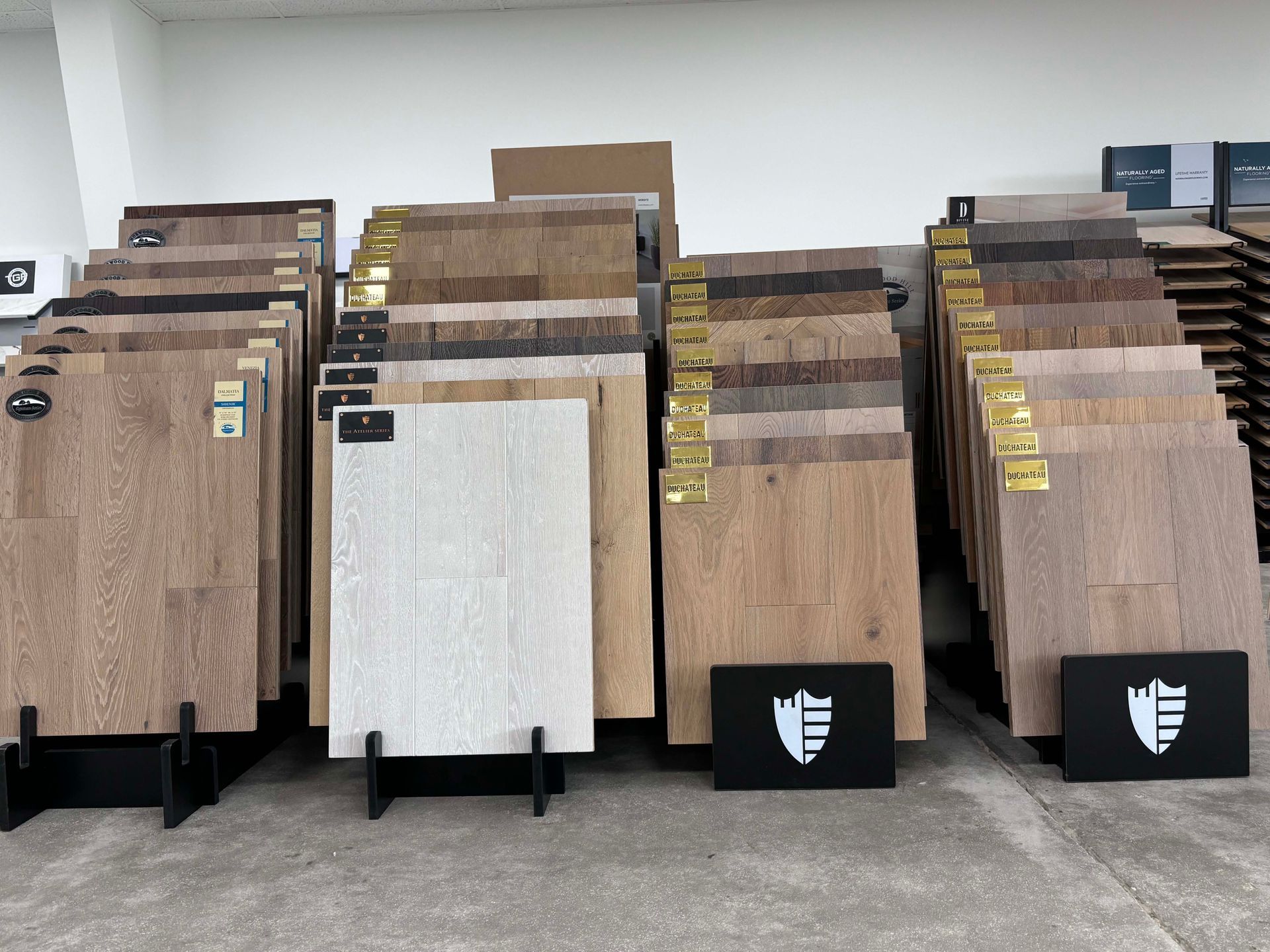 A bunch of wooden boards are stacked on top of each other