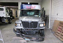 Wrecked truck bumper