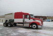 Semi truck painting after