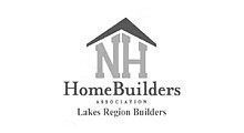 Logo of the NH Homebuilders Association - Lakes Region Builders: A house outline with 
