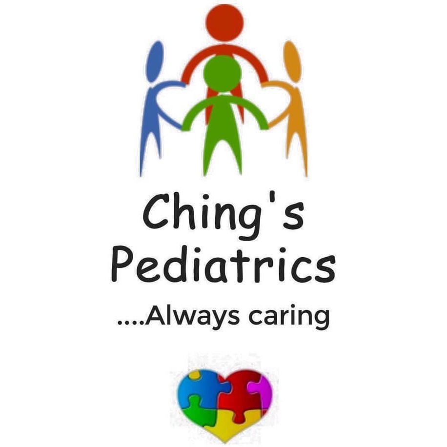 A logo for ching 's pediatrics always caring