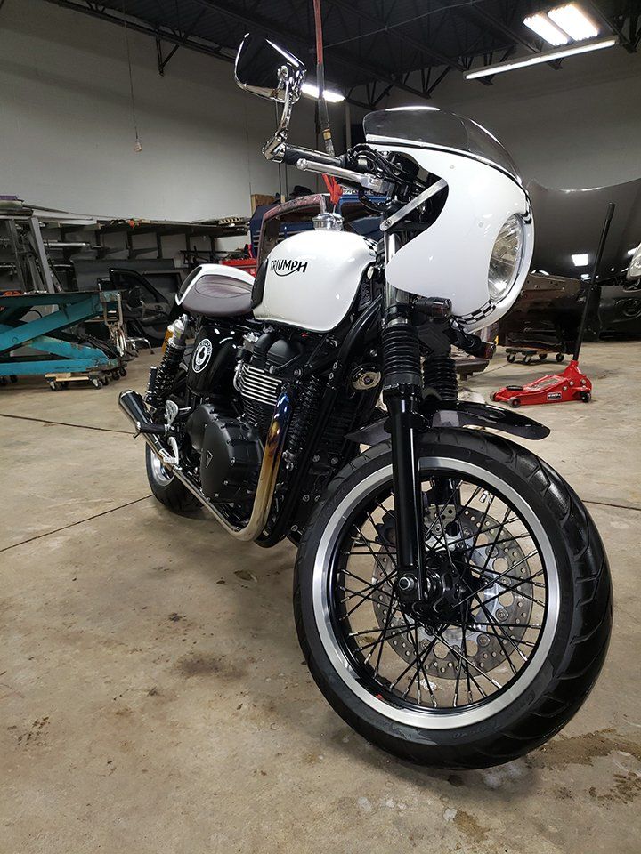 Motorcycle with vehicle wraps