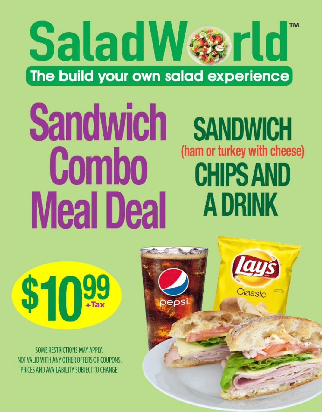 A flyer for Salad World
