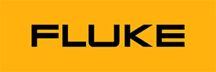 The fluke logo is on a yellow background.