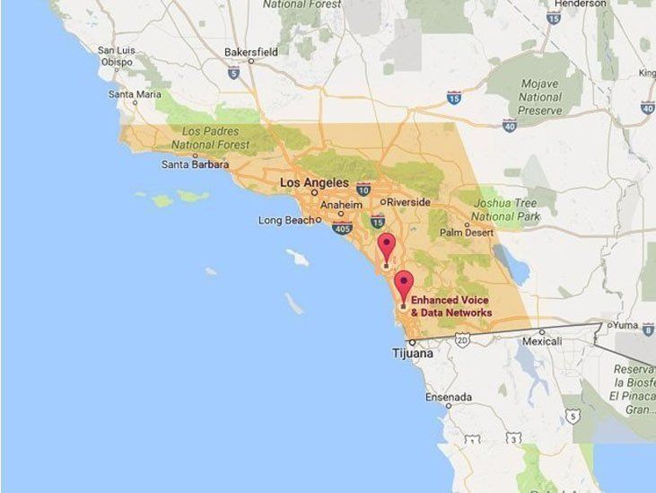 A map of the united states showing the location of a national park.