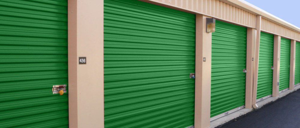 Green colored storage units