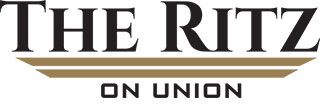 The Ritz on Union logo in black with a gold line underneath
