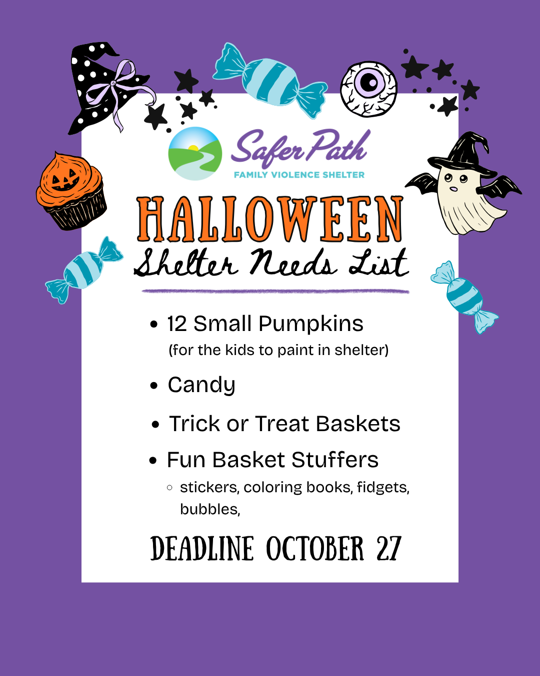 Halloween Shelter Needs List Halloween Shelter Needs List