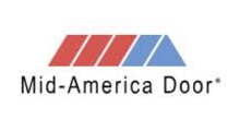 Mid-America Door logo with red and blue geometric shapes above the company name