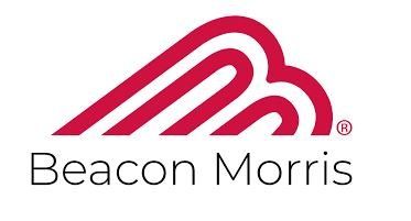Red logo of Beacon Morris, featuring a stylized 