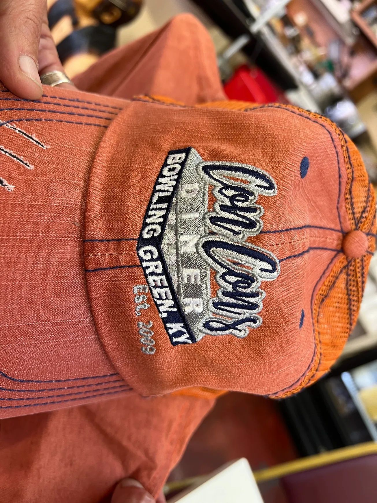 Orange cap with 