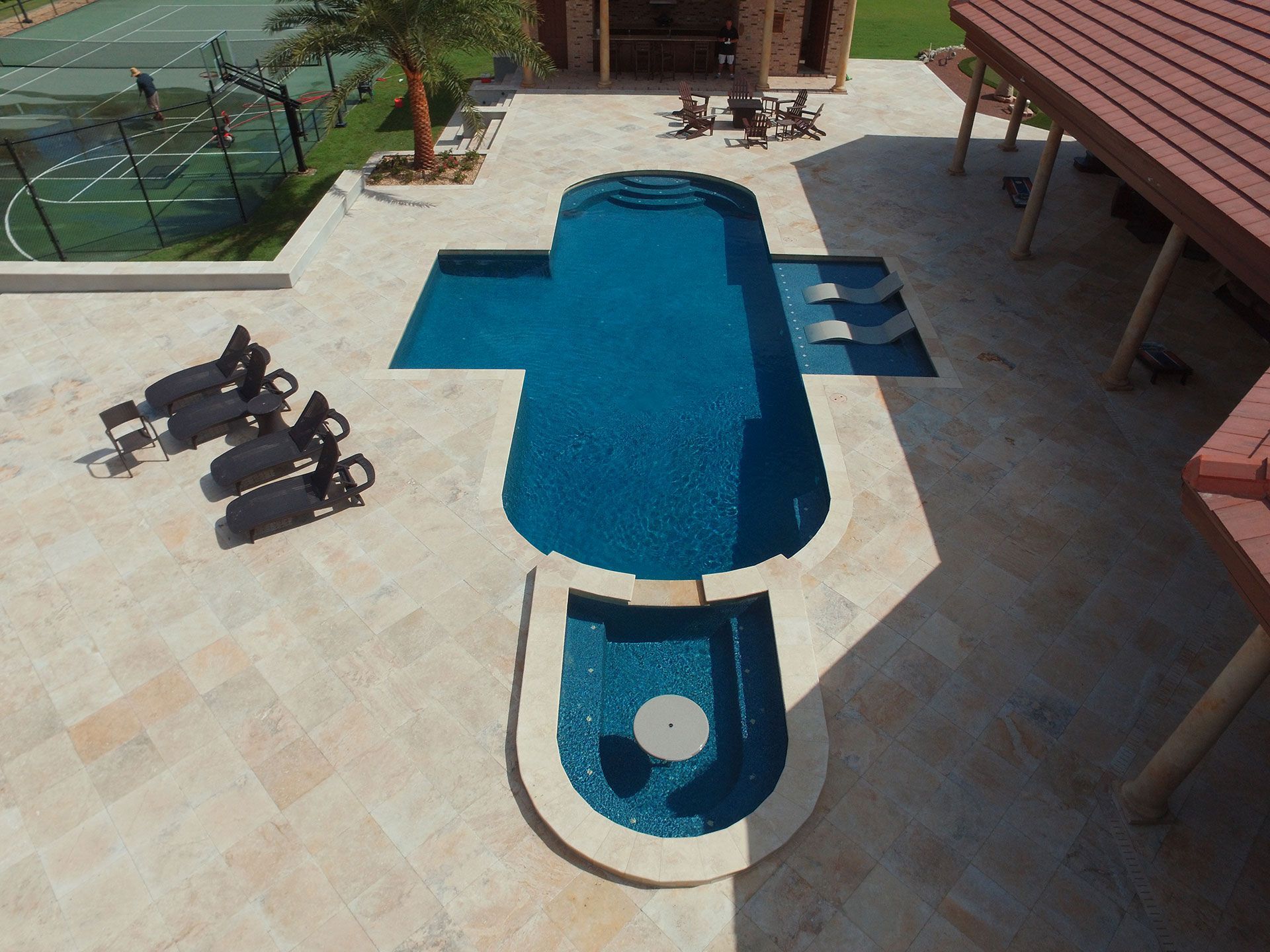 beautiful custom shape pool