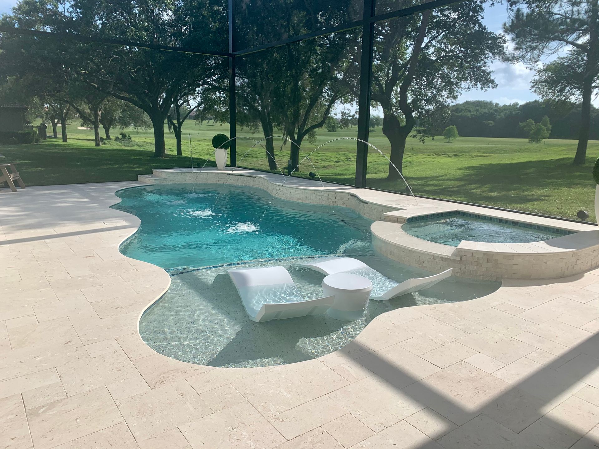 custom shape swimming pool