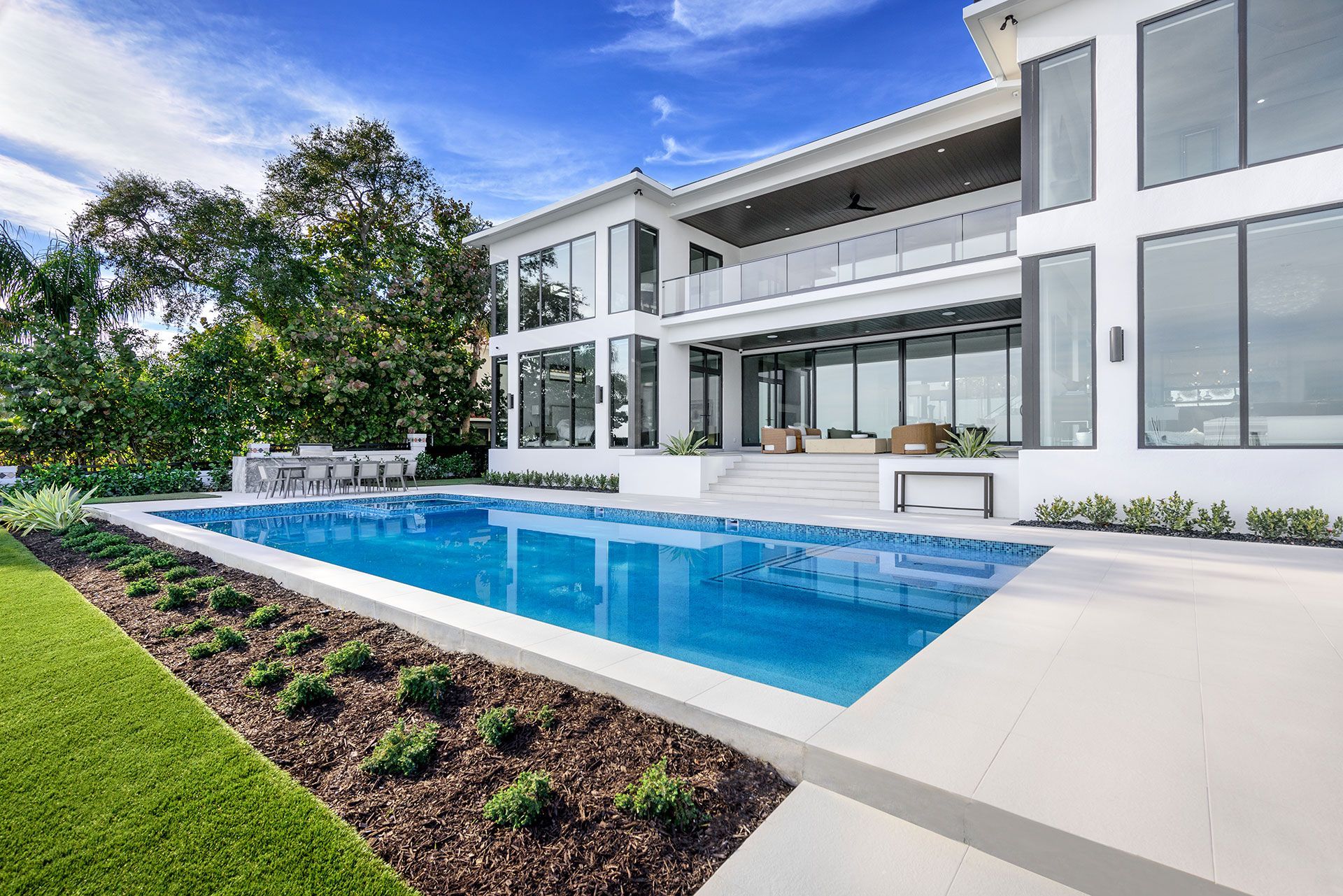 swimming pool with landscape