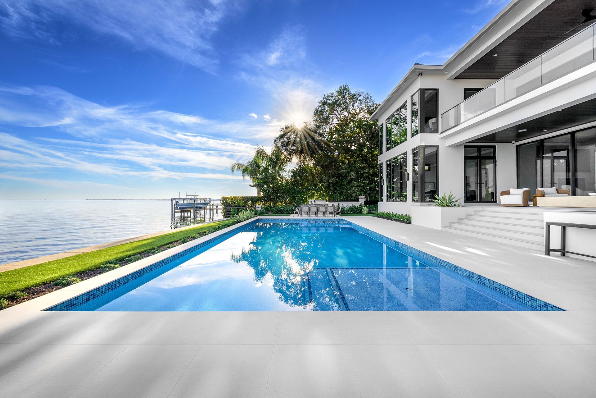 pool, ocean and sunlight