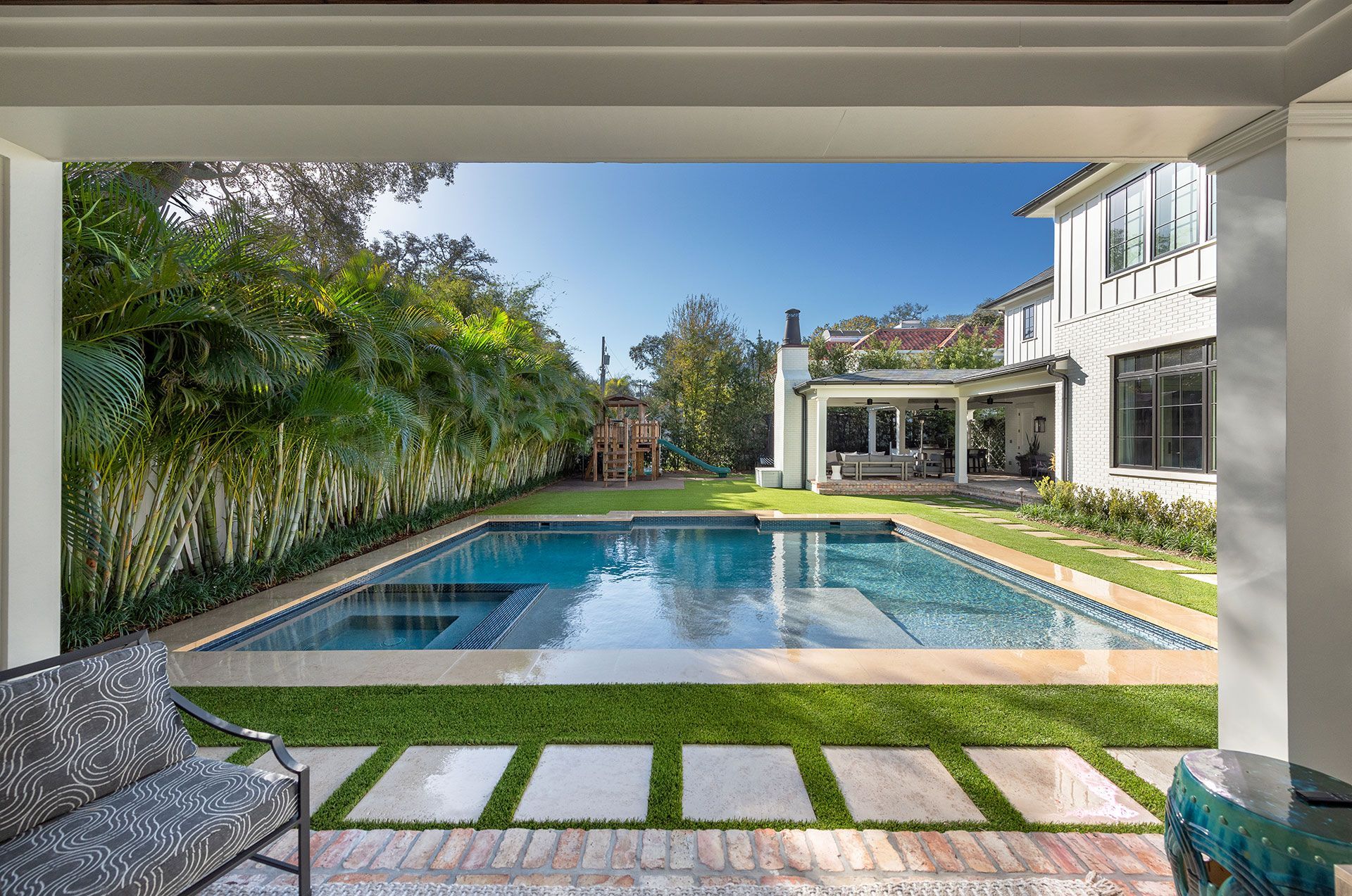 swimming pool and playground