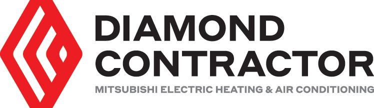 Logos for Mitsubishi Electric and Diamond Contractor.