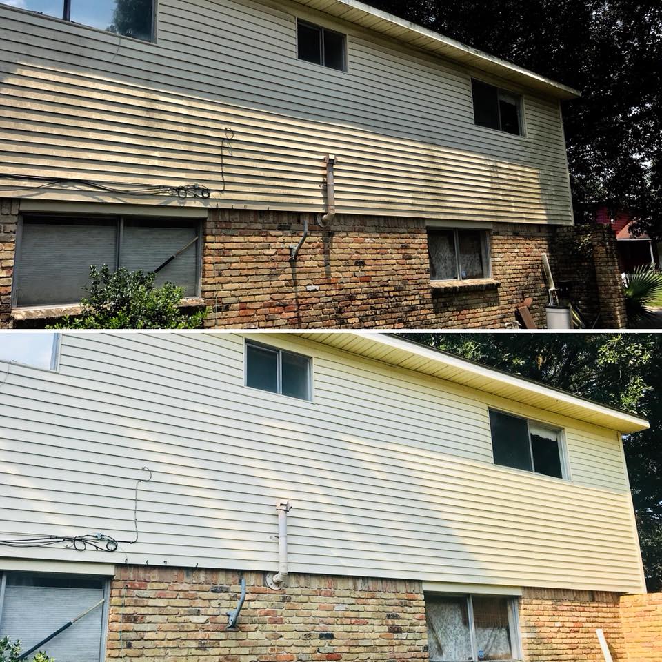 Siding power washing