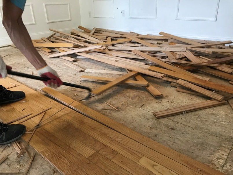 Wood floor installation
