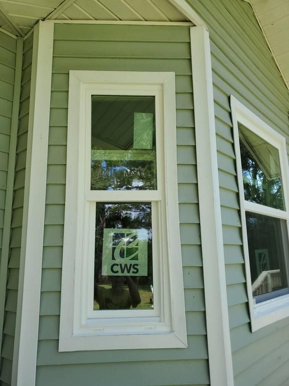 White-framed CWS window