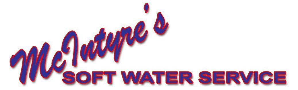 McIntyre's Soft Water Service logo in purple and red script.