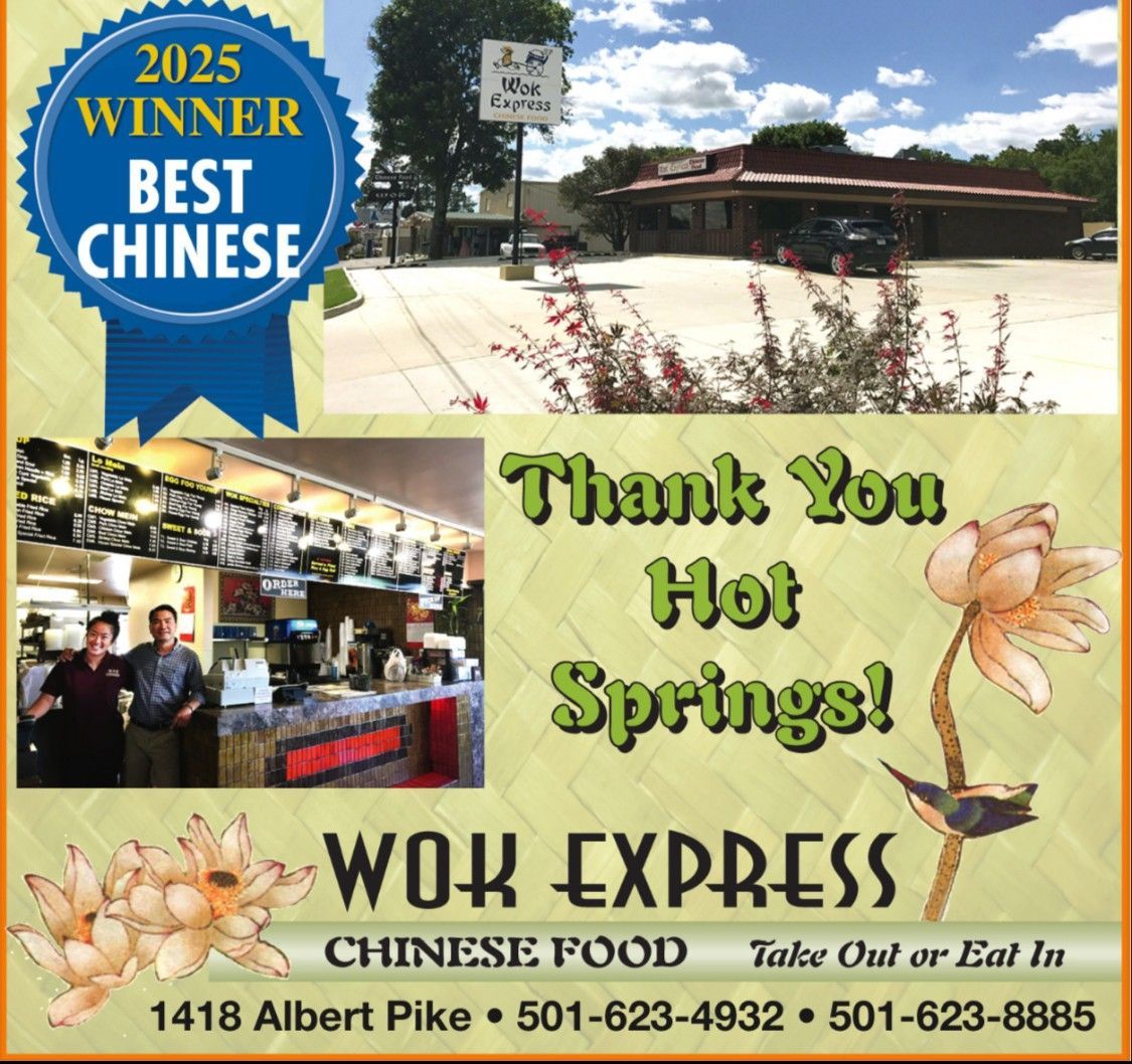 An advertisement for wok express chinese food