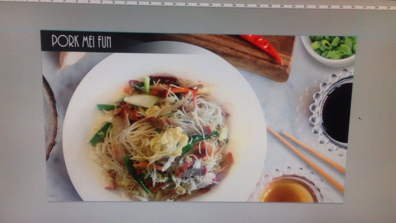 A picture of a bowl of pork mei fun