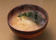 Miso soup on a bowl