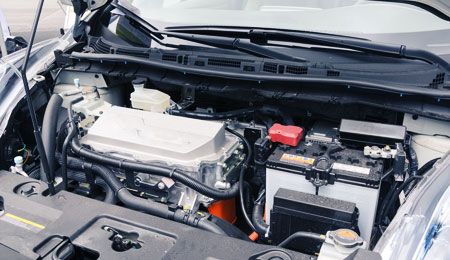 Auto battery and engine