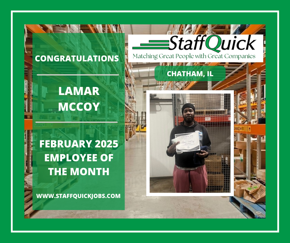 Employee of the Month - February - StaffQuick