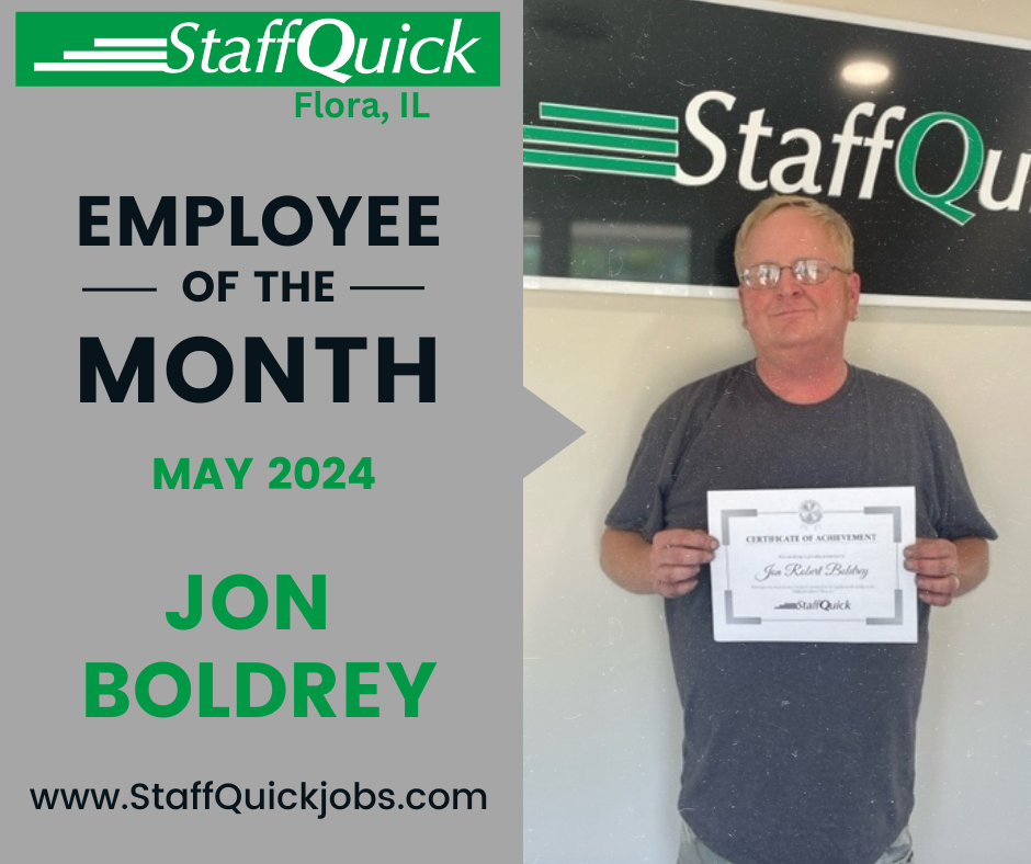 Jon boldrey is the staff quick employee of the month for may 2024