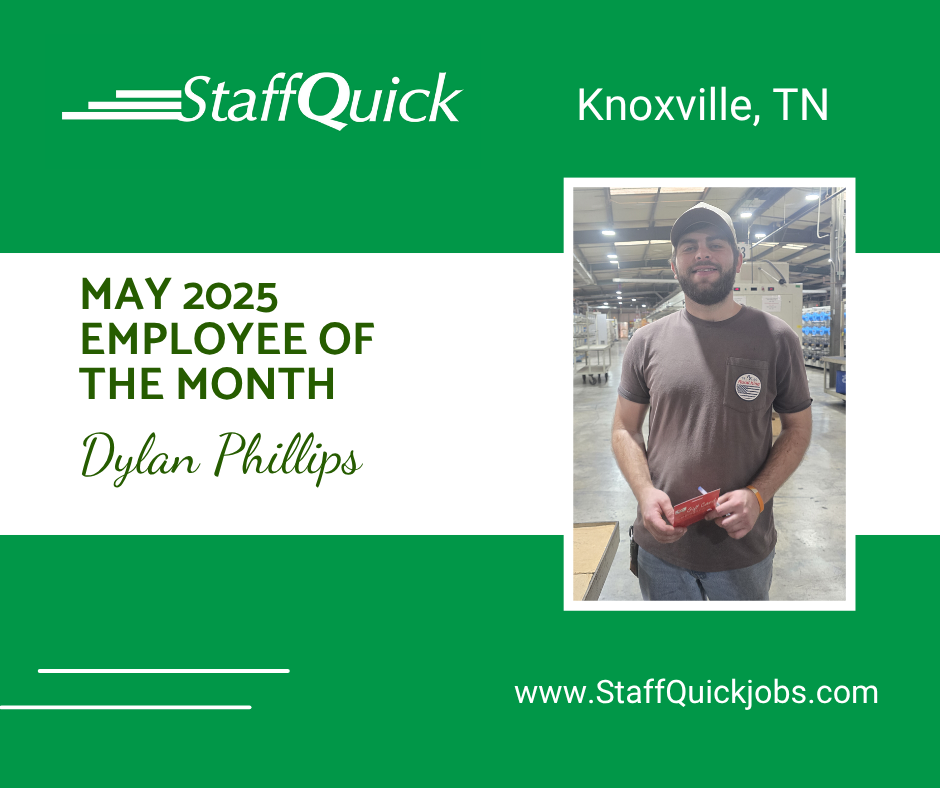 May 2025 employee of the month dylan phillips from knoxville tn