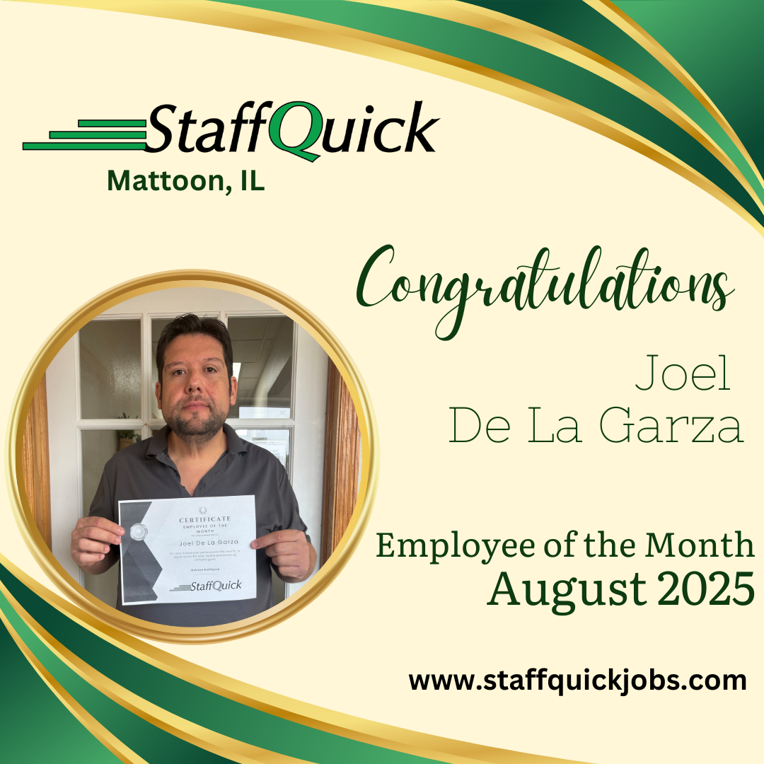 StaffQuick August employee of the month Joel De La Garza