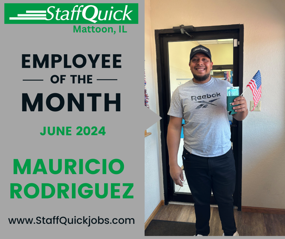 Mauricio rodriguez is the staff quick employee of the month for june 2024