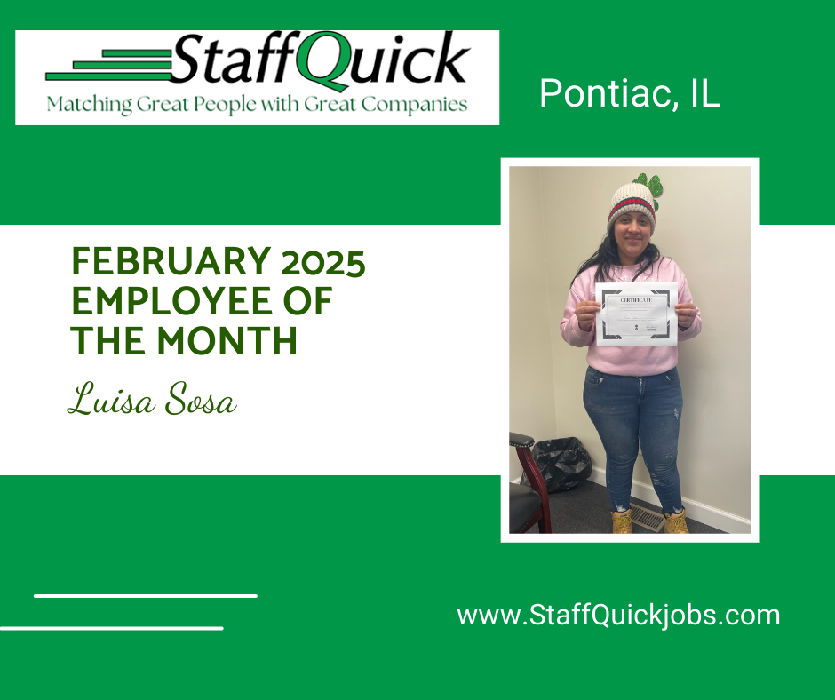 Employee of the Month - February - StaffQuick