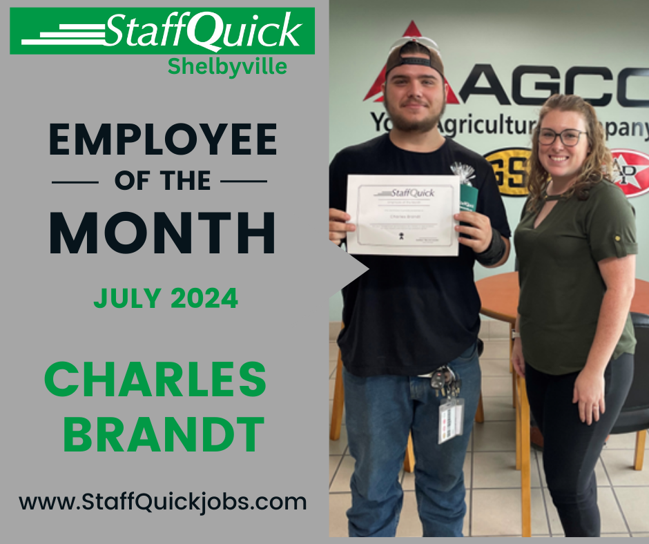 Charles brandt is the employee of the month for july 2024