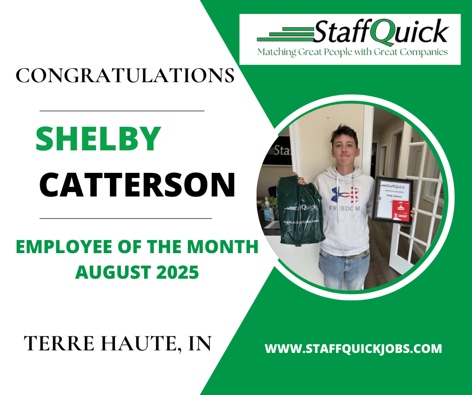 StaffQuick August  employee of the month Shelby Catterson