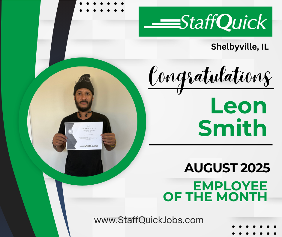 StaffQuick August  employee of the month Leon Smith