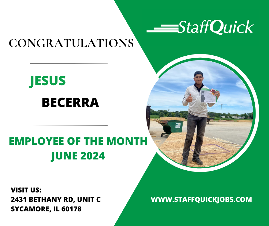 Jesus becerra is the employee of the month for june 2024.