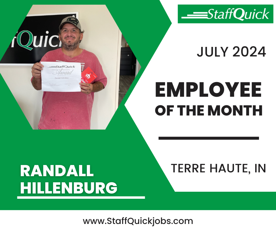 Randall hillenburg is the employee of the month for july 2024.