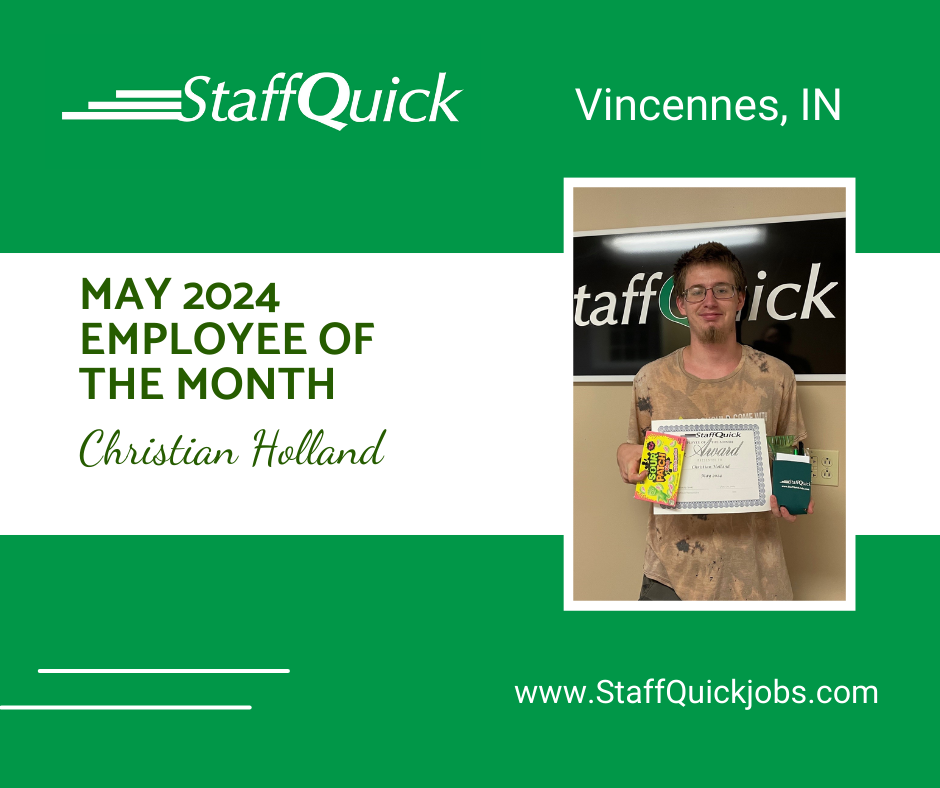 Christian holland is the staff quick employee of the month for may 2024
