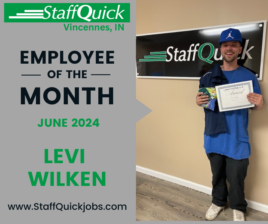 Levi wilken is the employee of the month for june 2024