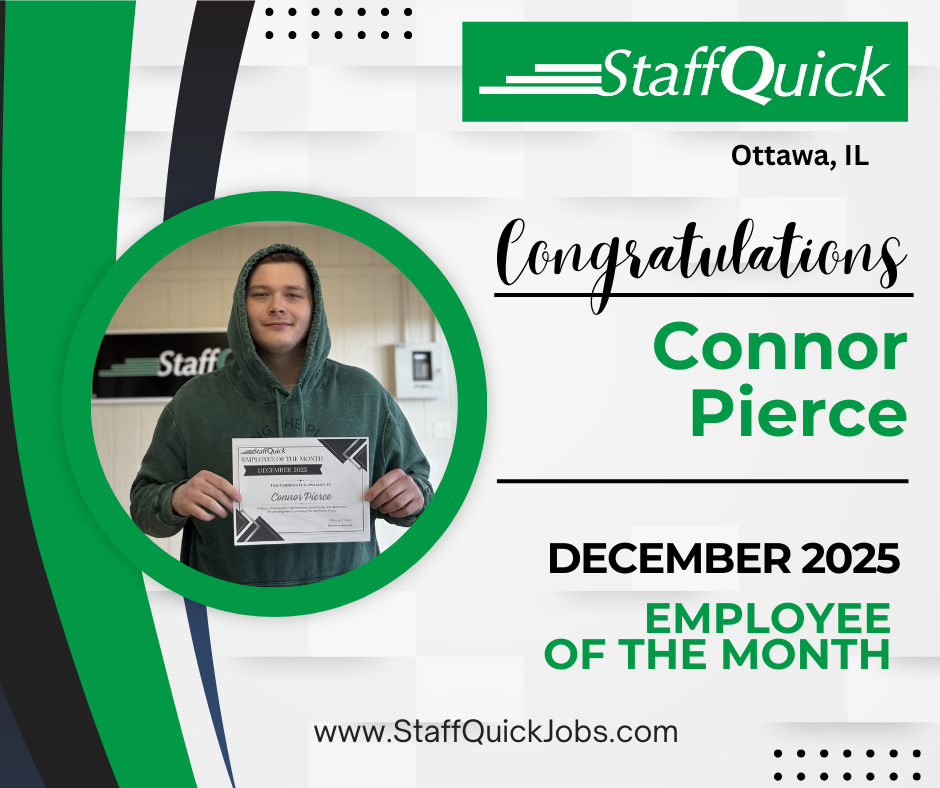 StaffQuick Ottawa employee recognition: Connor Pierce, 