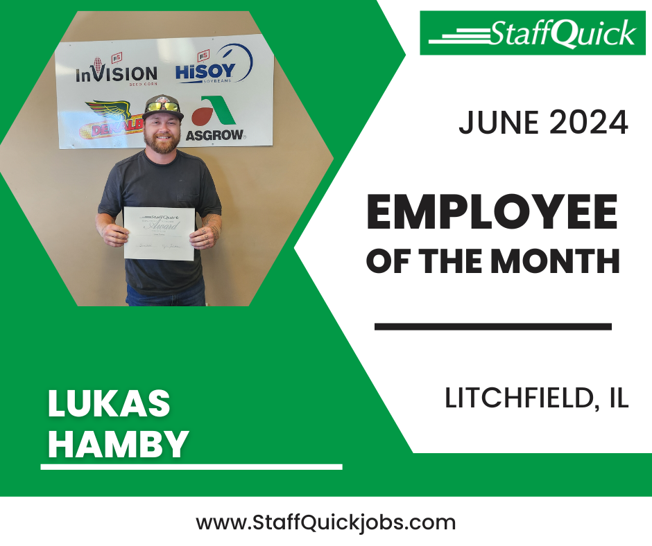 Lukas hamby is the employee of the month for june 2024