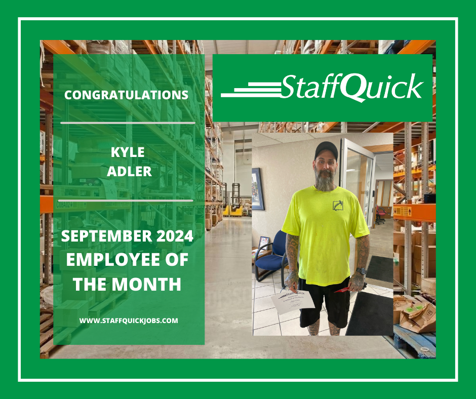 Effingham StaffQuick Employee of the Month of September