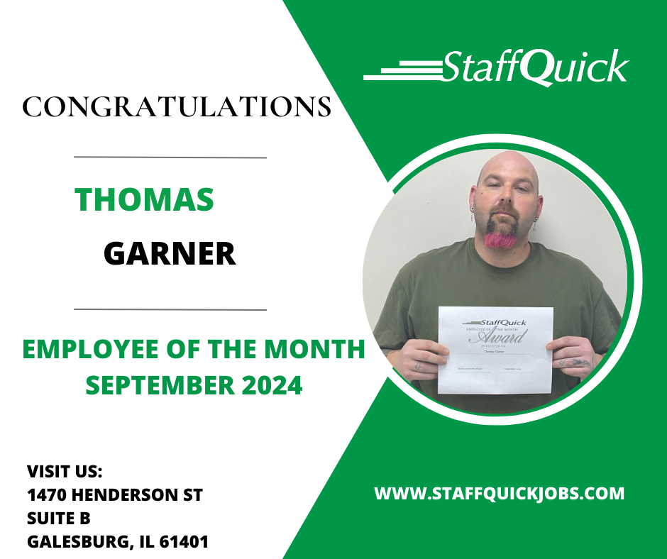 Galesburg StaffQuick Employee of the Month of September